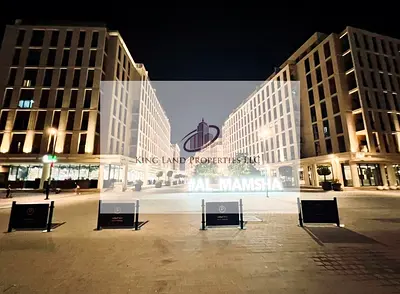 A premium one-bedroom apartment with a hall and two washrooms is available for rent in Al Mamsha, S
