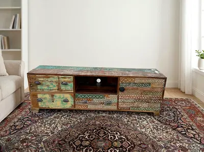 Solid Wood TV Trolley