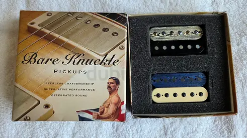 Bare Knuckle PG Blues Humbucker Set, 4-Conductor, Custom Woodetch, with Box