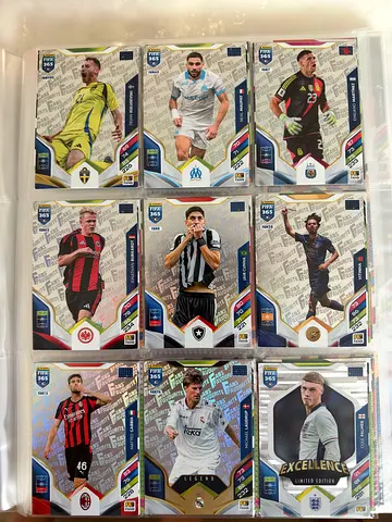 Collection of FIFA World Cup Panini-style Player Trading Cards - Mixed Players