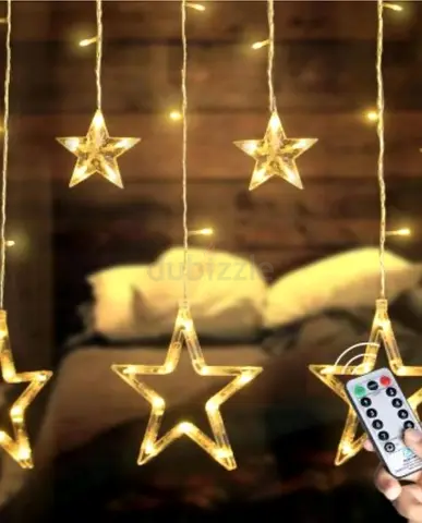 Star Curtain Lights – 2M, 138 LED, Warm White
