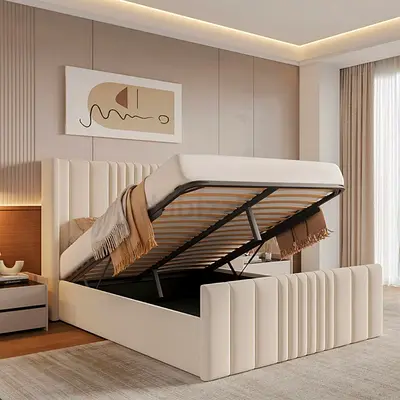 High quality 200*200 super king size hydrulic storage bed
