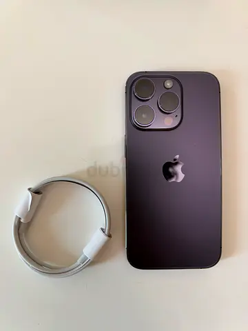 iPhone 14 Pro 256GB (Deep Purple) with original Lightning cable - Good condition