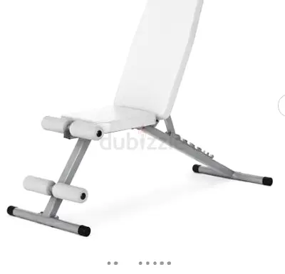 Incline Training Foldable Unisex Weight Bench with Leg Lock - White - Brand new