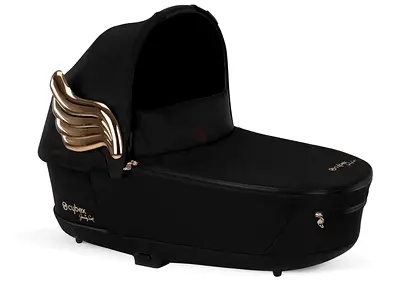 Cybex Gazelle S Carry Cot / Bassinet (Black with Gold Wing Detail)