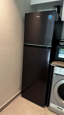 Midea 2-door Refrigerator in Good Condition - Black
