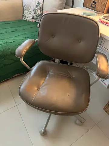 IKEA ALEFJÄLL Office Chair – Beige Leather