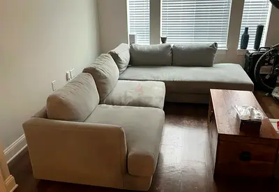 Excellent condition West elm L shape sofa