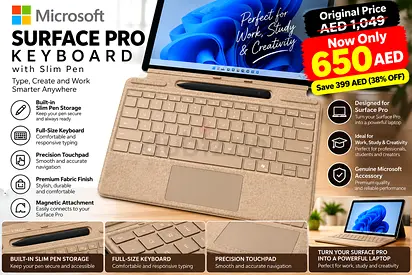 MICROSOFT SURFACE PRO KEYBOARD WITH SLIM PEN