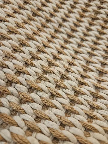 Handwoven Natural Jute & Cotton Rug — Neutral Textured Runner