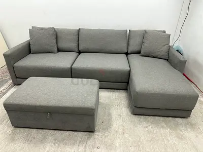 Perfect condition crate&barrel grey sofa