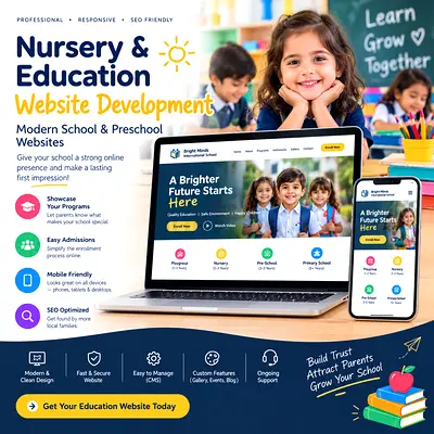 Nursery & Education Website Development | Modern School & Preschool Websites