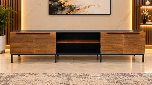 Crate And Barrel Solid Wood Tv Console