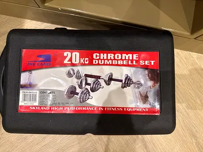 20kg Chrome Dumbbell Set with Carry Case