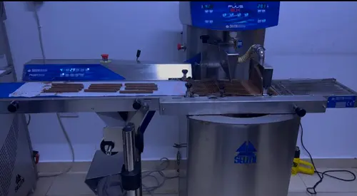 Used Selmi Chocolate Enrober with Conveyor - Good Working Condition