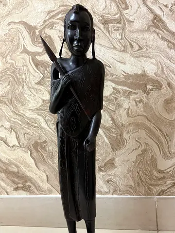 African wooden art Height 60 cm Natural wood
