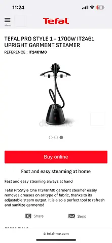 Tefal garment steamer