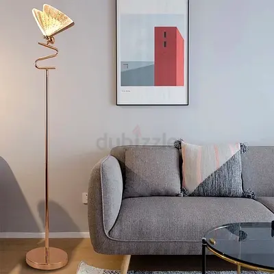 Modern Gold Floor Lamp with Sculptural Shade - Excellent Condition 3color Led size 100cm