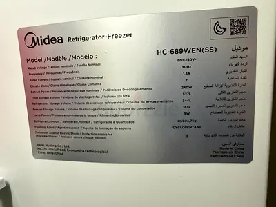 Midea Refrigerator-Freezer HC-689WEN (344L) - Good Working Condition