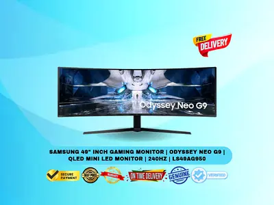 Samsung 49″ Inch Gaming Monitor | Odyssey Neo G9 | QLED Mini LED Monitor | 240Hz | LS49AG950