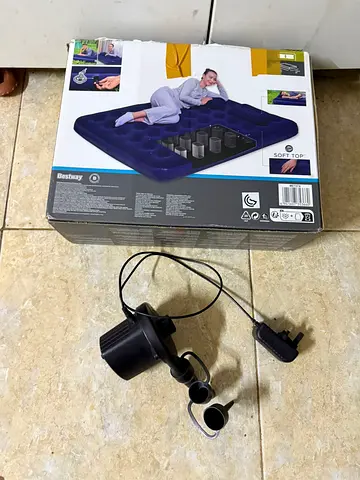 Inflatable Air Mattress (Queen) with Electric Pump - Used, Good Condition