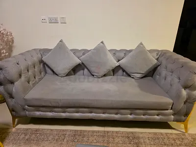 Green Tufted Chesterfield Sofa - 3 Seater, Good Condition