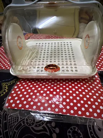 Portable Baby Bottle Drying Rack & Storage Box with Dust Cover