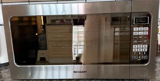 Sharp Stainless Steel Microwave Oven - Good Working Condition