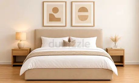 King size 180×200 upholstered bed with Mattress headboard 180×200 cm Available