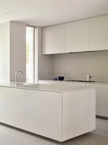 Minimalist White Kitchen Island