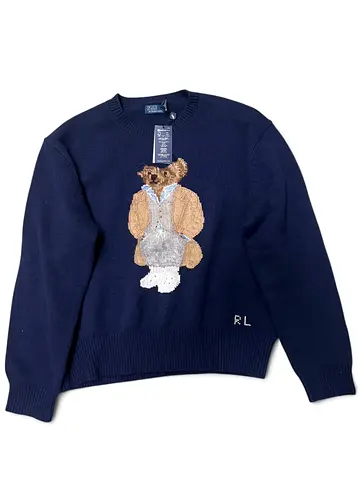 Authentic Polo Ralph Lauren Wool-Cashmere Teddy Bear Sweatshirt Size XL