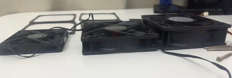 Set of 3 Black 120mm PC Case Fans (Used) Cooling Fans