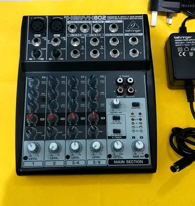 Behringer XENYX 802 8-Input Mixer with Power Supply –Excellent Condition