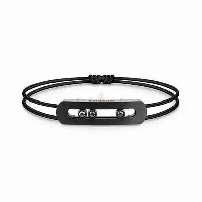 Messika Titanium black cord bracelet