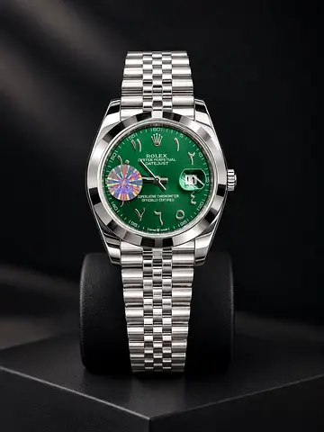Rolex Oyster Perpetual Datejust with Green Dial on Jubilee Bracelet All over UAE cash on delivery