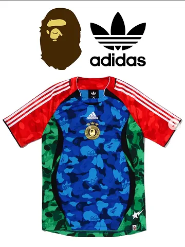 Bape football edition jersey collab Adidas