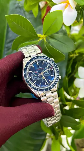 Omega Speedmaster-style Men's Stainless Steel Chronograph Watch
