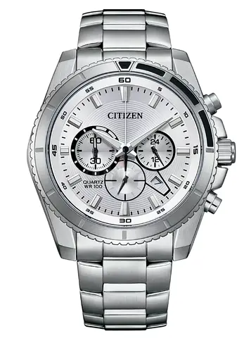 Citizen Men's Stainless Steel Chronograph Watch - Silver