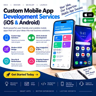 Custom Mobile App Development Services (iOS & Android)