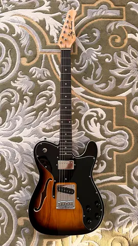 Jay Turser Semi-Hollow Thinline Electric Guitar Tobacco Sunburst - EXCELLENT CONDITION