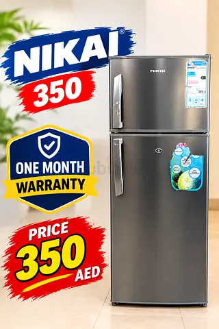 Nikai Double Door Refrigerator 350 AED — Good Working Condition