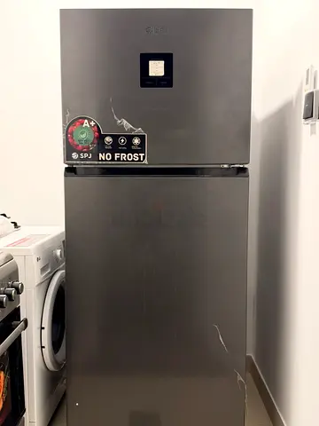 Used Top Freezer No-Frost Refrigerator - Grey, Good Working Condition