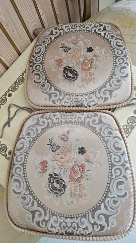 Set of 2 Decorative Floral Seat Cushions — Brand New Condition