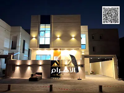 **Luxury Villa for Sale in Al Helio 2 – Ajman** – A golden opportunity to own a villa featuring a modern design and high-end finishes, located in a qu