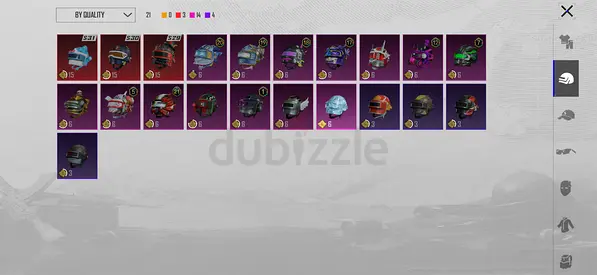 PUBG MOBILE account with multiple upgrades and skins ( inventory screenshots attached )