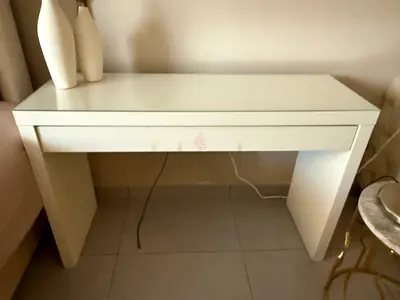 White Modern Console Table / vanity - Good Condition