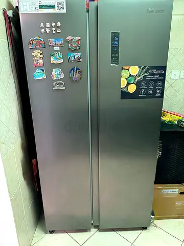 Super general Side by Side Refrigerator - Stainless Steel, Good Condition