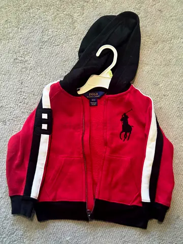 Polo Ralph Lauren red fleece jacket - children's size 3T