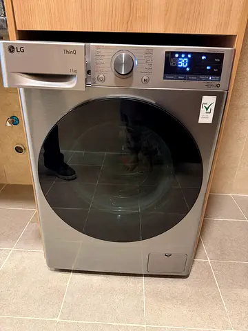 LG Front Load Washing Machine, 11 kg, 1400 RPM, Platinum Silver, F4V5EYLYP