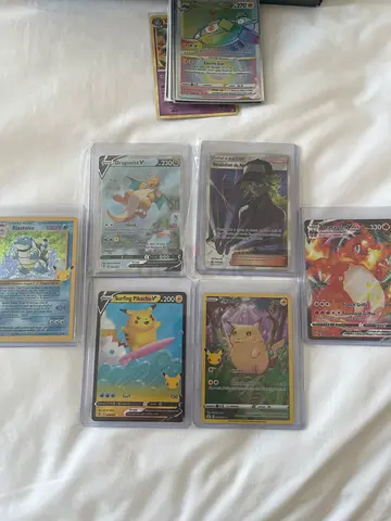 Collection of Pokémon Trading Cards (Sleeved/Rare & Holo) - Assorted